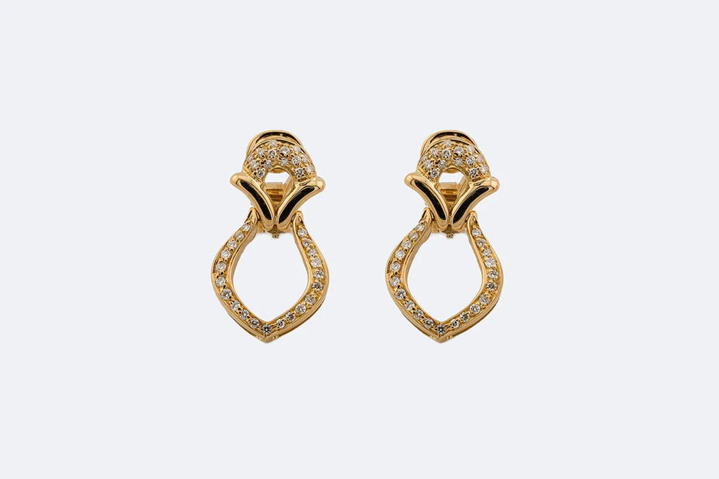 Boucles d'oreilles Boucles d'oreilles clip en or jaune et diamants 58 Facettes ORC210