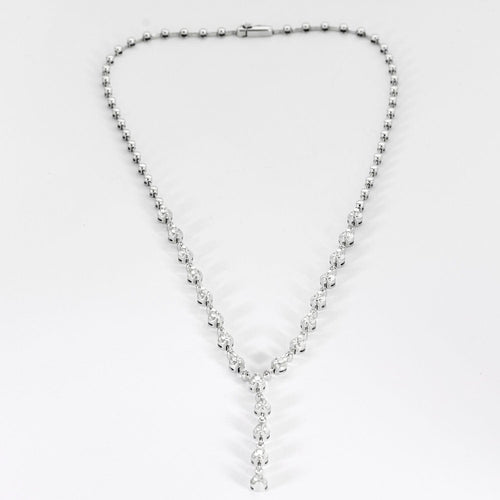 Collier Collier semi-articulé or gris et diamants 58 Facettes CAS0050