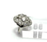 Bague 55 Bague en platine sertie d'un diamant de style Art déco 58 Facettes 50407