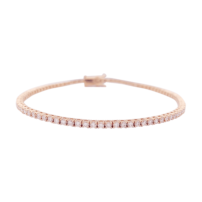 Bracelet Bracelet ligne tennis or rose, diamants. 58 Facettes 34169