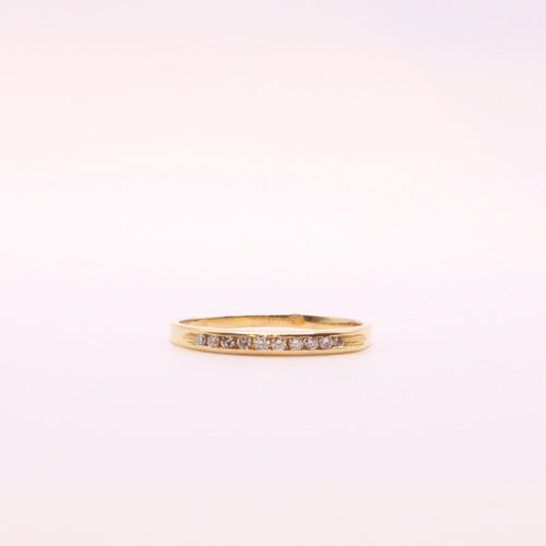 Bague Bague Alliance 10 Diamant Demi-tour or jaune 18k 58 Facettes