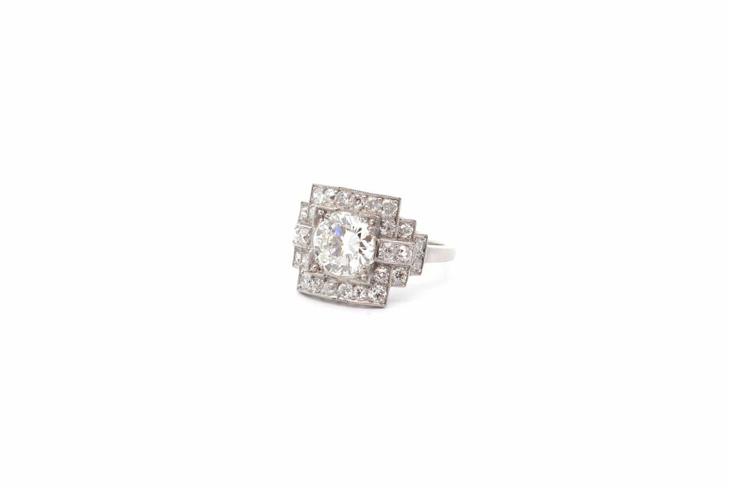 Bague Bague art déco diamant H/VVS2 de 1,85cts 58 Facettes 26359-26475