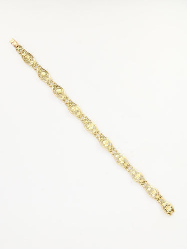Bracelet Bracelet Art Nouveau or jaune maille feuille de lierre 58 Facettes 1133.2