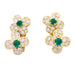 Boucles d'oreilles Clips Van Cleef & Arpels, "Fleurette", en or jaune, diamants et émeraudes. 58 Facettes 33748