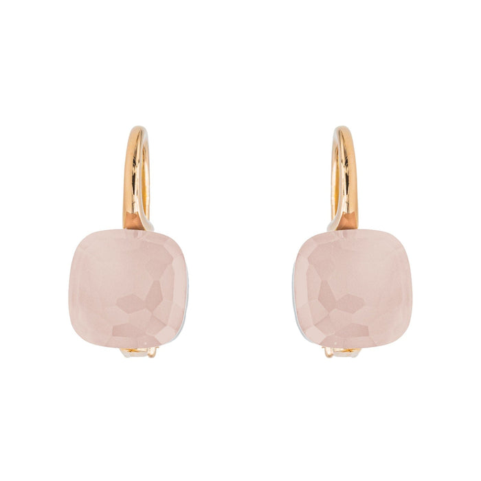 Pomellato Boucles d'oreilles Dormeuses Nudo Or rose Quartz