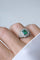 Bague Bague Art Déco Emeraude 1,00 Ct et Diamants sur Platine 58 Facettes