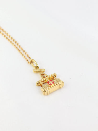 Pendentif Pendentif vintage téléphérique en or jaune 58 Facettes 391.14