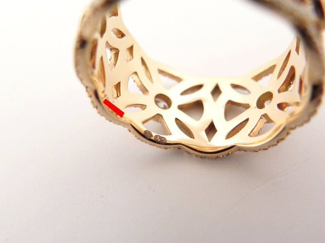 Bague 53 bague PIAGET extremely dentelle en or rose 18k diamants t53 58 Facettes 264232