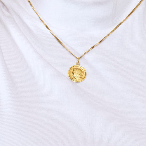 Collier Chaine et médaille Vierge or jaune 58 Facettes SQU3209