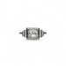 Bague 53 Bague solitaire en or blanc serti de diamants. 58 Facettes