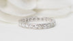 Bague 56 Alliance américaine en or blanc et diamants 0,90ct 58 Facettes 29462