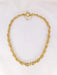 Yellow gold vintage oval mesh chain necklace 58 Facettes J221