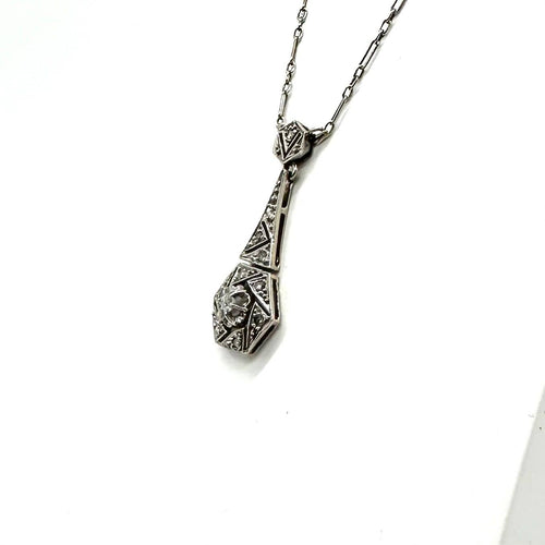 Pendentif Pendentif platine, or blanc et diamants 58 Facettes Z1351631