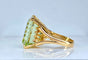 Bague en or jaune et béryl vert 20 carats