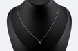 Collier Collier en or blanc avec point lumineux diamant 58 Facettes col296