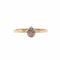 Bague Solitaire Goutte et pavage de diamants or jaune 18k 58 Facettes