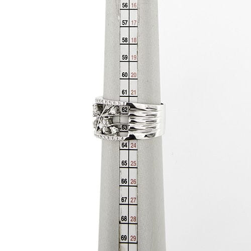 Bague Bague en or blanc sertie de diamants 58 Facettes 24534