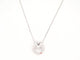collier CHAUMET pendentif coeur lien 40cm or blanc 18k diamants 0.5ct