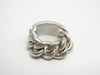 Ring 50 CHRISTIAN DIOR curb ring 50 white gold 58 Facettes 259405