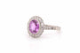 Bague 55 Bague Platine Saphir rose Diamants 58 Facettes 24085