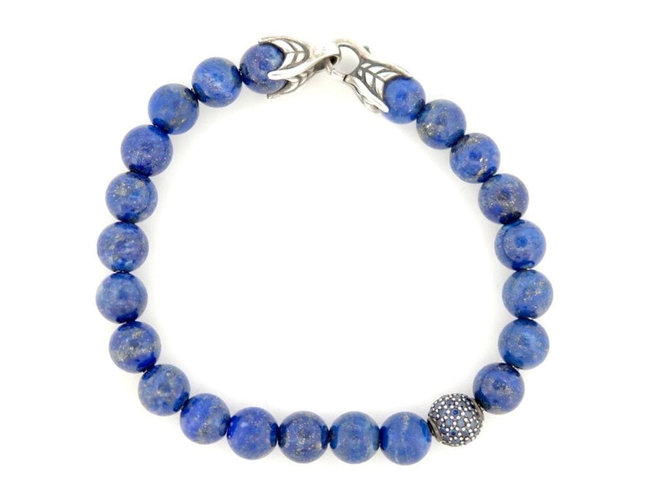 Bracelet bracelet DAVID YURMAN spiritual beads lapis lazuli saphirs argent 58 Facettes 260548