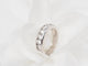 Bague 52.5 Demi alliance en or blanc et diamants 1.05ct 58 Facettes 33105