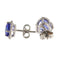 Boucles d'oreilles Boucles d'oreilles en or blanc avec tanzanites et diamants 58 Facettes G3503