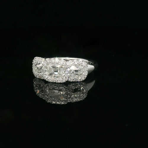 Bague Old cut Diamond trilogy ring 58 Facettes