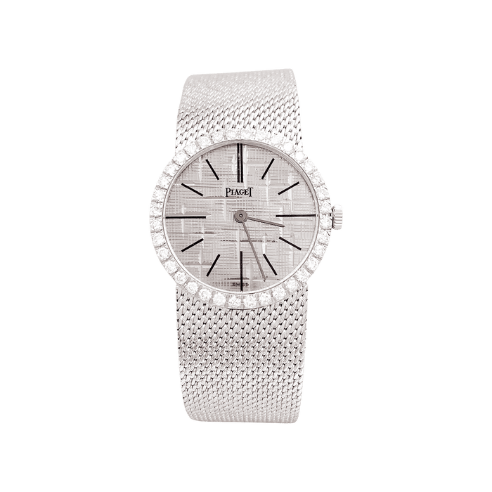 Montre Montre Piaget vintage, or blanc, diamants. 58 Facettes 34246