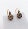 Boucles d'oreilles Dormeuses victorienne or jaune et diamants sur paillon et sertis fleurs de lys 58 Facettes A05651