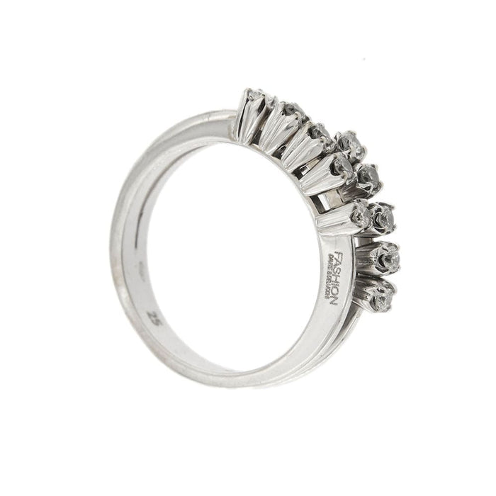 Bague 54 Bague double avec diamants 58 Facettes 33334