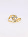 Bague 54 Bague Art Nouveau trilogie or jaune saphir diamants 58 Facettes 1076.2