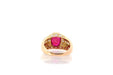 Ring 54 Ruby and diamond bangle ring in yellow gold 58 Facettes 25549