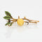 Broche Broche branche de citronnier émail et perles fines 58 Facettes 20-583