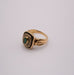 Ring 52 Art Deco Ring in Yellow Gold Diamonds and Emeralds 58 Facettes 4-GS31520