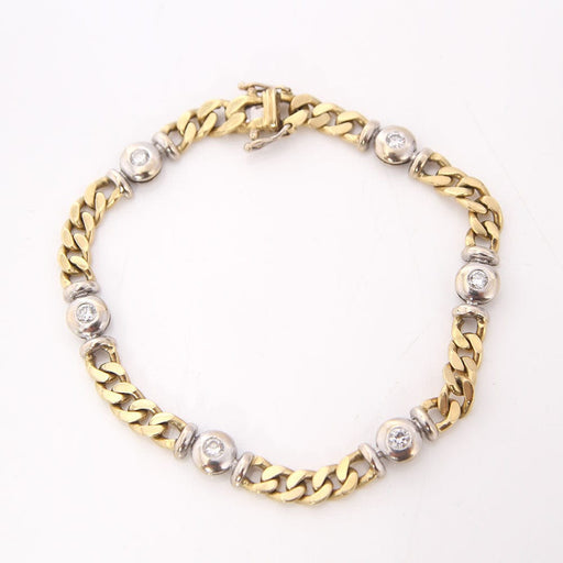 Bracelet Bracelet Alternance 2 Ors Diamants 58 Facettes E360520