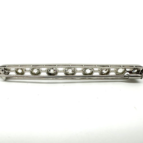 Broche Broche barrette platine et diamants 58 Facettes Z15B51631