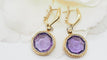 Boucles d'oreilles Boucles d'oreilles en or deux tons et améthystes 58 Facettes 30222