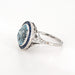 Ring 52 Aquamarine Sapphire Platinum Diamond Ring 58 Facettes G13367