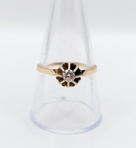 Bague 60.5 Bague solitaire art déco or rose et diamant 58 Facettes A05709