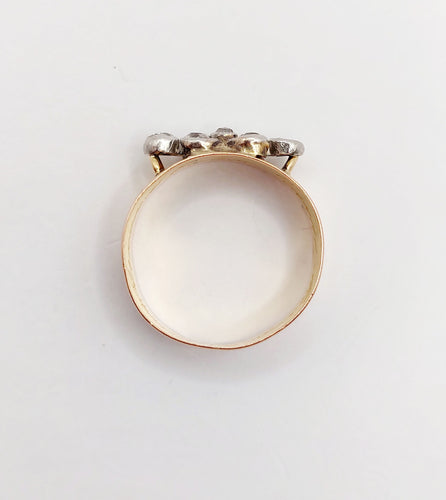 Bague 51.5 Bague jonc victorienne or rose 18k diamants taille ancienne (circa 1897) 58 Facettes A06142