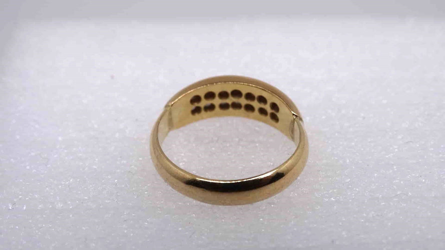 Bague 51 Bague Or pavé de Diamants 58 Facettes 12698