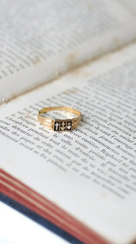 Bague 63 Bague Capelet régionale or et émail 58 Facettes