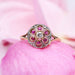 Bague 55 Bague ronde rubis et diamants ancienne 58 Facettes 24-169