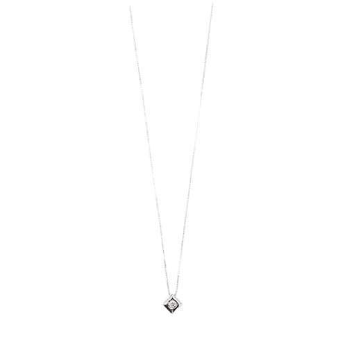 Collier en or blanc avec un diamant de 0,10 ct