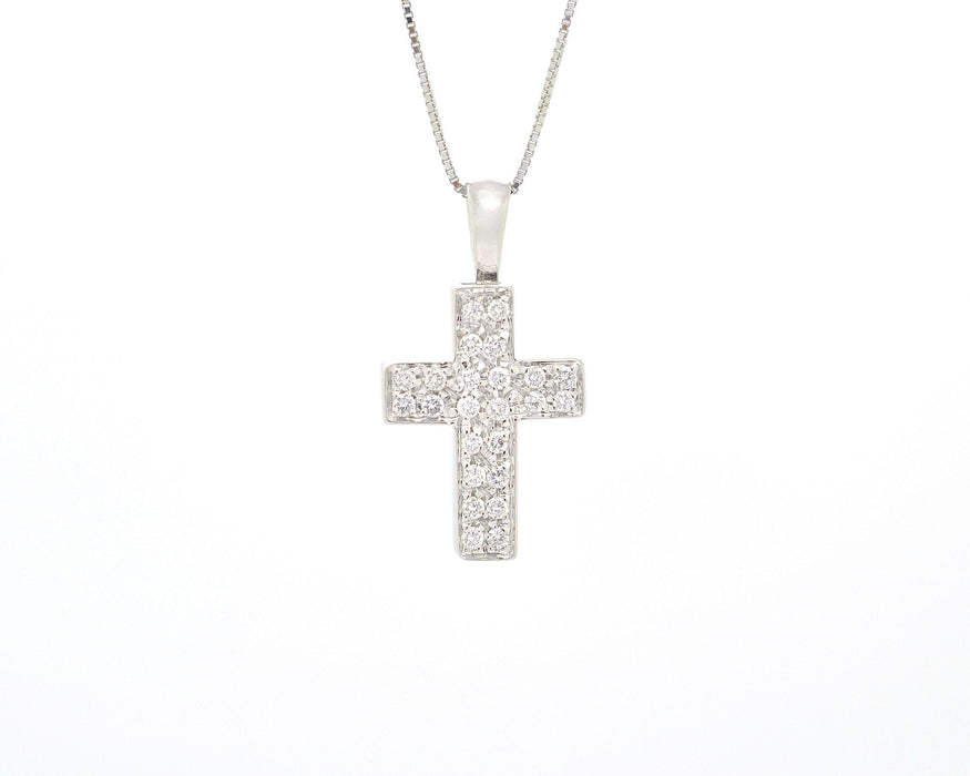 Pendentif Pendentif croix avec diamants de 0,24 ct 58 Facettes