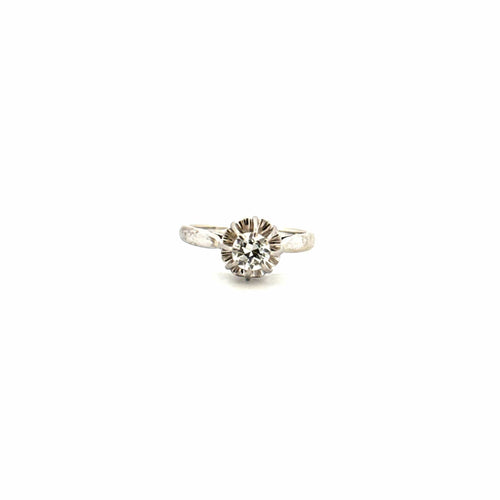 Bague 55 Solitaire Or Jaune diamant 58 Facettes 14-GS29764