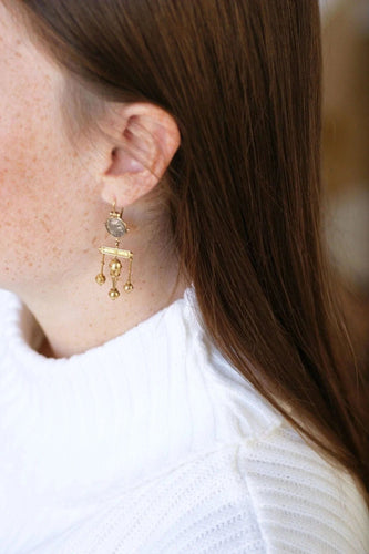 Boucles d'oreilles Mono boucle d'oreille néo étrusque or 58 Facettes