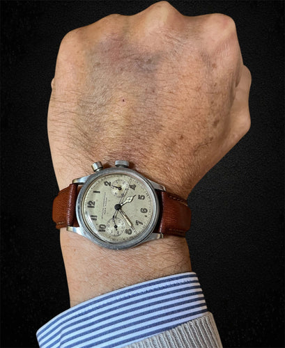 Montre Rare montre mono-poussoir Lemania 15 CHT - Institut hydrographique de la Royal Navy 58 Facettes