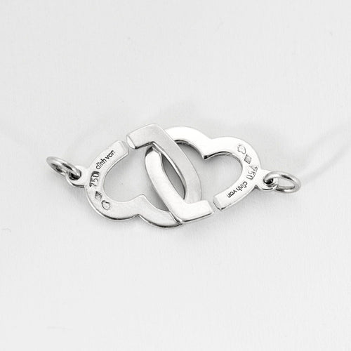 DINH VAN - R12 - Double coeurs - or blanc 58 Facettes SMA0161